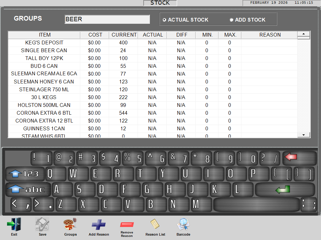 WinRest Inventory Management