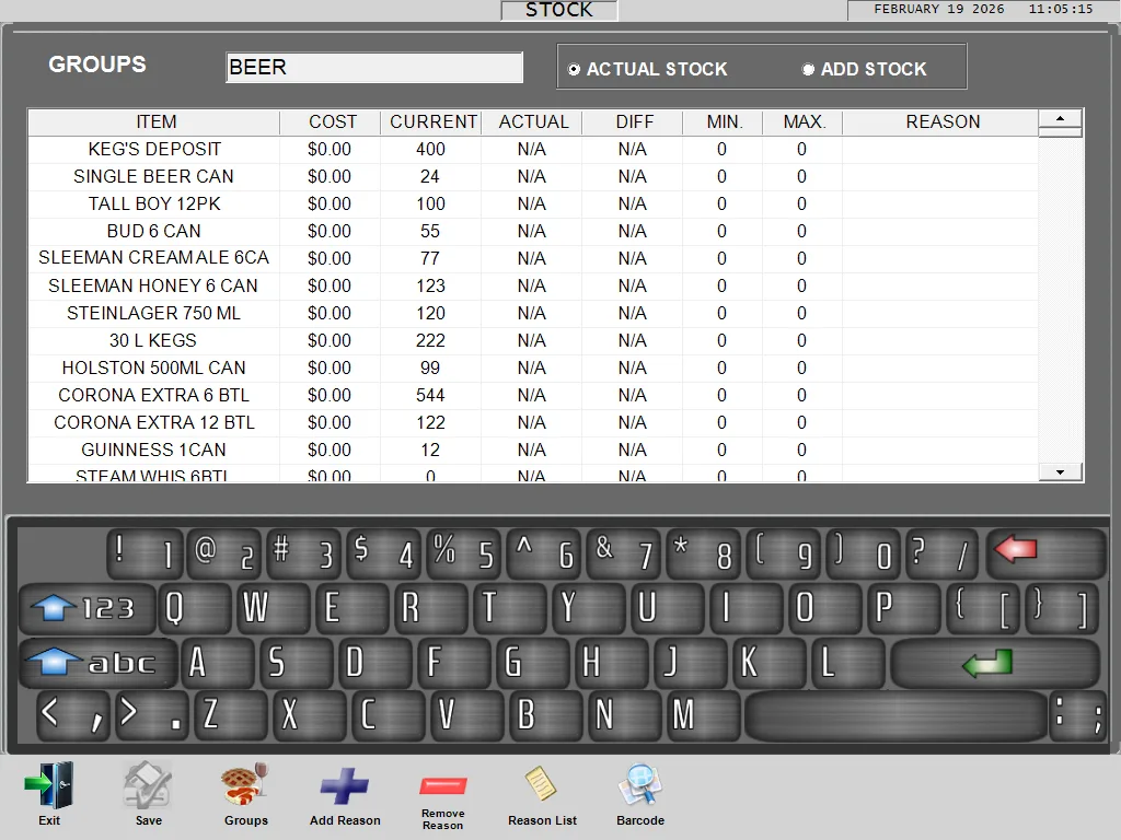 WinRest Inventory Management